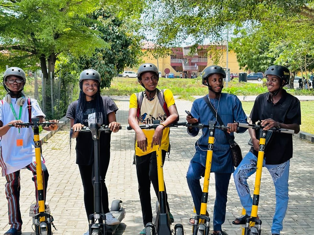 Trekk-connected scooters deployed at a Nigerian university